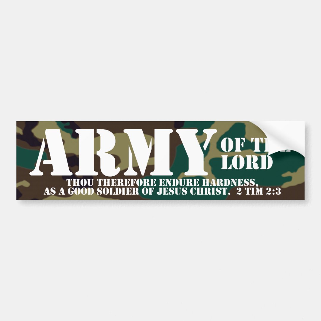 Christian Bumper Sticker Army of the Lord Zazzle