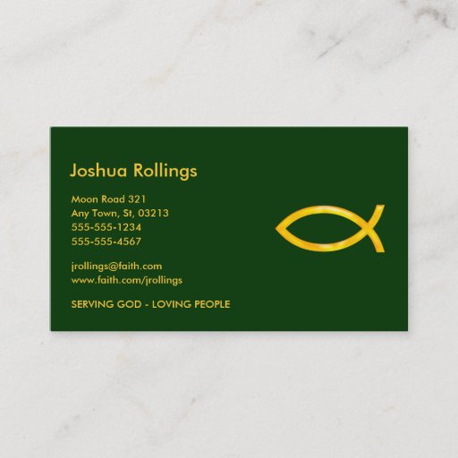 Customizable Christian - Business Card