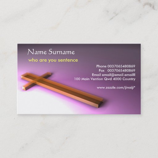 Customizable Christian business card