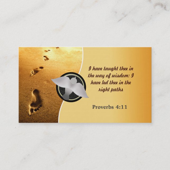 Christian Business Cards footprints (Front)