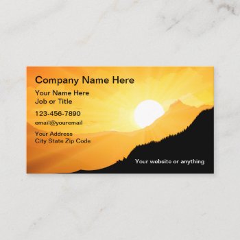 Christian Business Cards Scenic Sun by Luckyturtle at Zazzle