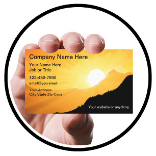 Christian Business Cards Scenic Sun