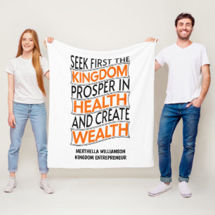 Christian Business Kingdom Entrepreneur Fleece Blanket