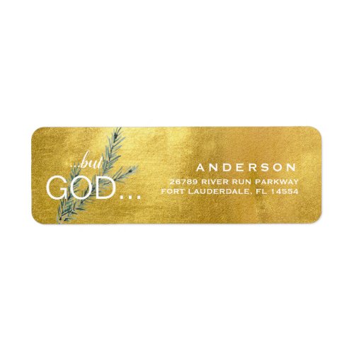 Christian but GOD Christmas Metallic Gold  Label