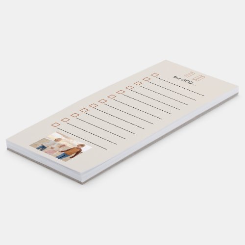 Christian But GodPhoto Beige To Do List Magnetic Notepad