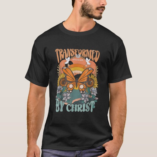 Christian Butterfly Grey Cotton Polyester 50 50 Un T-Shirt (Front)