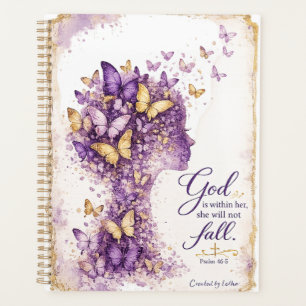 Christian Butterfly Watercolor Planner Psalm 46:5