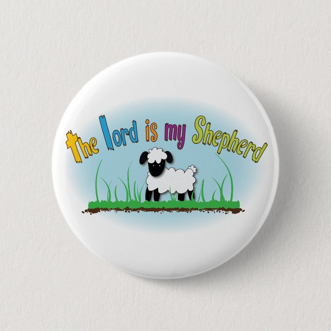 Christian button - The Lord is My Shepherd (Front)