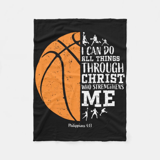Christian Bysketbyll Men Boys Kids Religious Gifts Fleece Blanket (Front)