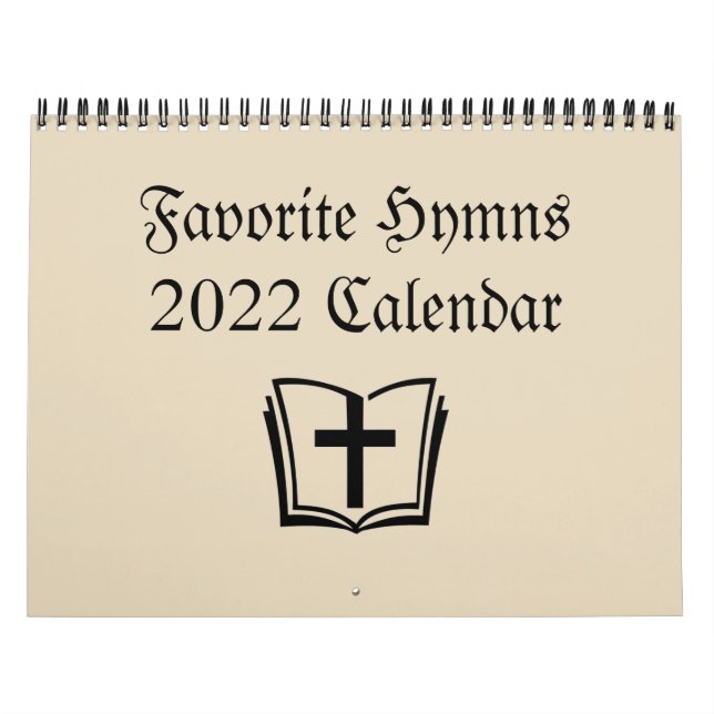 Christian Calendar 2022 - Favorite Hymns (Cover)
