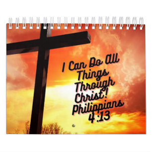 Christian calendar with Bible verses
