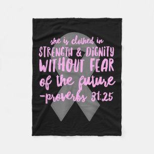Christian Cancer Bible Verse _ Proverbs 31 Scriptu Fleece Blanket