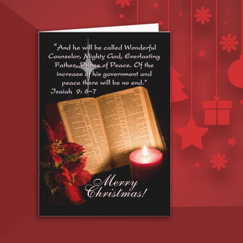 Christian Candlelight Christmas Holiday Card