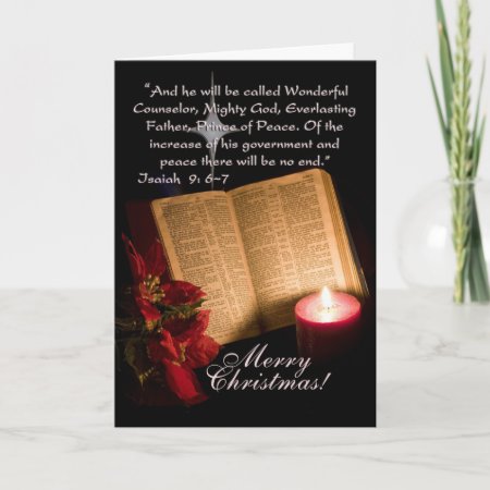 Christian Candlelight Merry Christmas Holiday Card