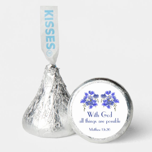 Christian Candy with Bible Verse Matthew 19:26 (Front)