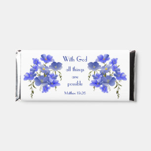 Christian Candy with Bible Verse Matthew 19:26 Hershey Bar Favors