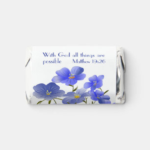 Christian Candy with Bible Verse Matthew 19:26 Hershey's Miniatures