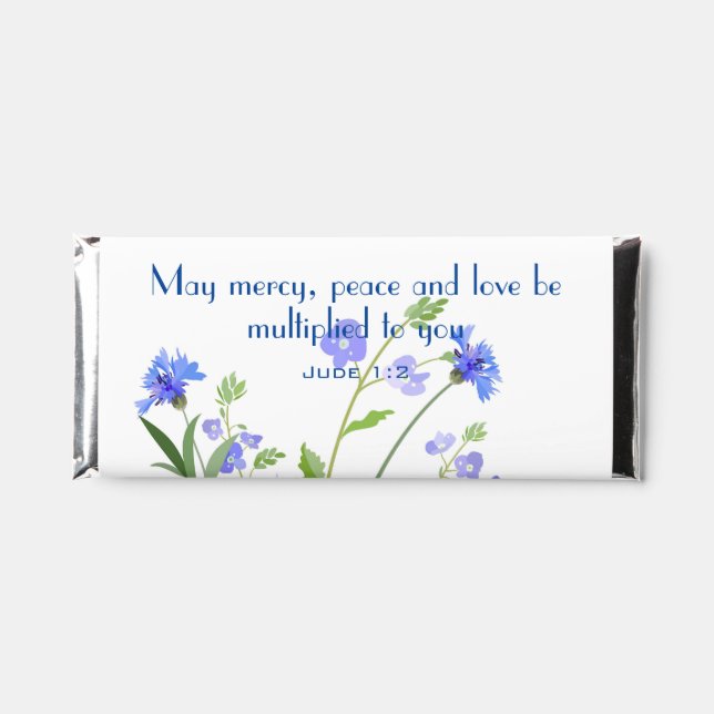 Christian Candy with Scripture Verse Hershey Bar Favors (Front)