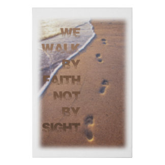 Christian Canvas Print "We walk by faith..."