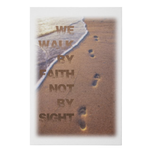 Christian Canvas Print "We walk by faith..."       (Front)