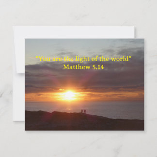 Christian card Matthew 5:14 (Blank inside)