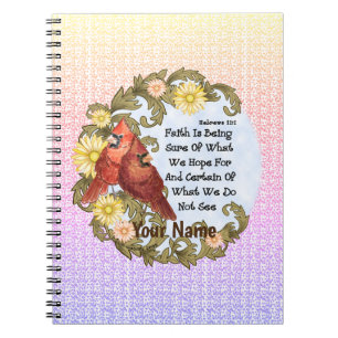 Christian Cardinals Faith custom name Notebook