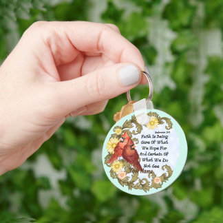 Christian Cardinals Faith Keychain