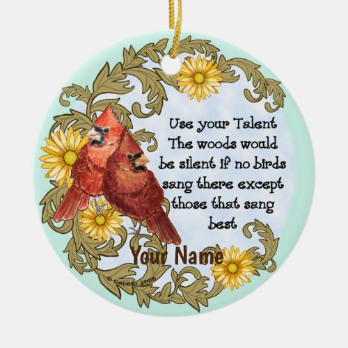 Christian Cardinals Talent  Ceramic Ornament