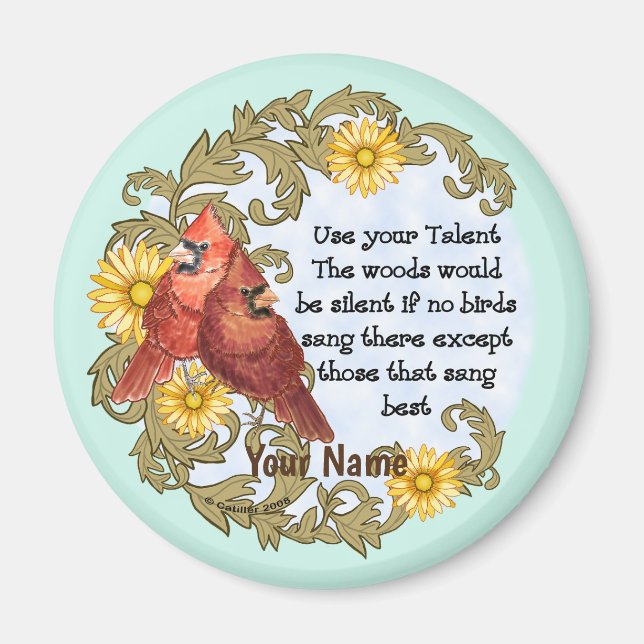 Christian Cardinals Talent  Magnet (Front)