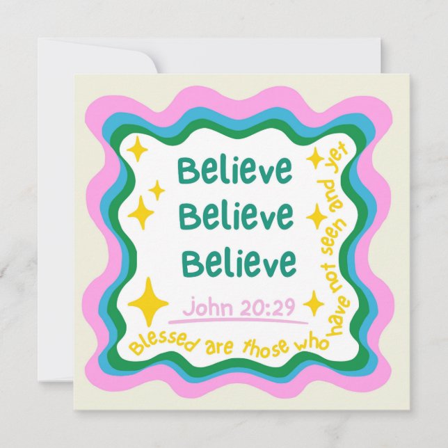 Christian Cards Believe Holiday Encouragement (Front)