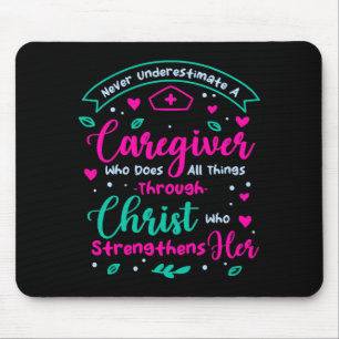 Christian Caregiver Female Caregiver Appreciation Mouse Pad