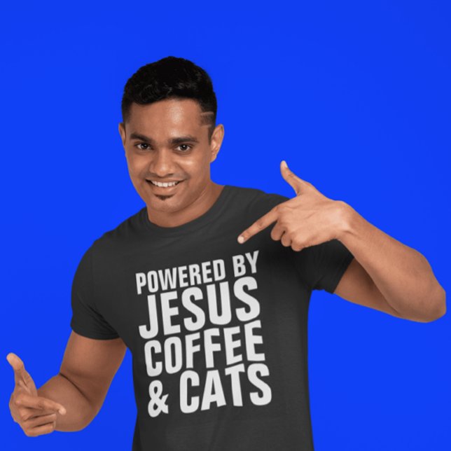 CHRISTIAN CAT JESUS COFFEE T-SHIRTS TEES (Creator Uploaded)