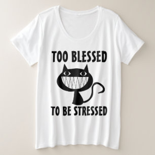 Christian Cat T-shirts, Blessed Plus Size T-Shirt
