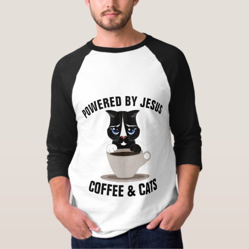 CHRISTIAN CAT T_SHIRTS JESUS COFFEE  CATS T_Shirt