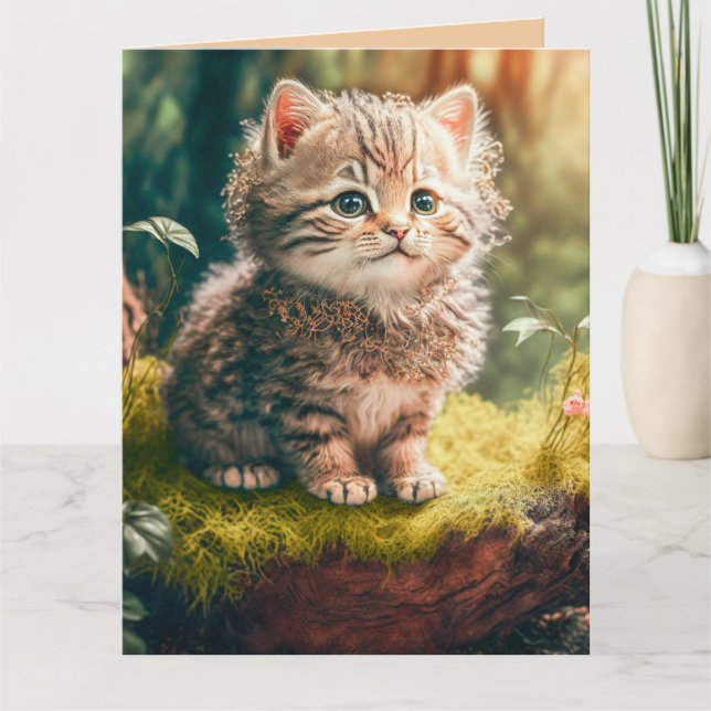 CHRISTIAN CAT THINKING OF YOU PHILIPPIANS 1:3  CARD (Front)