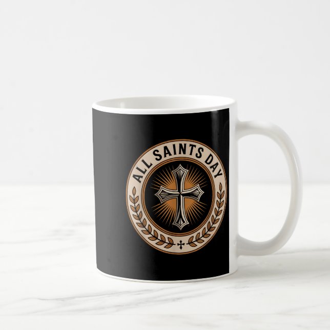 Christian Catholic Cross Holy Srit November All Sa Coffee Mug (Right)