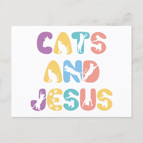 Christian Cats and Jesus  Purr_fect Day Postcard