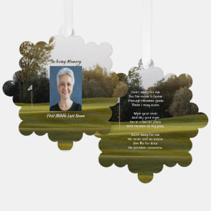 Christian Celebration Life Keepsake Golf Golfing Ornament Card