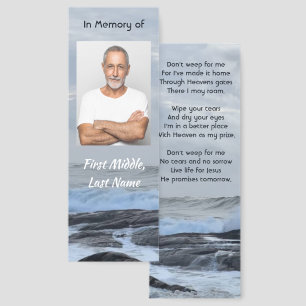 Christian Celebration Life Keepsake Storm Ocean Bookmarks