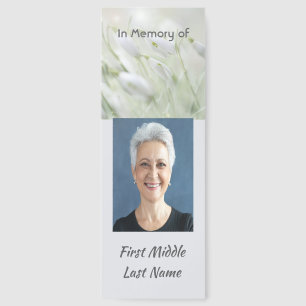 Christian Celebration of Life Snowdrop Flowers Bookmarks