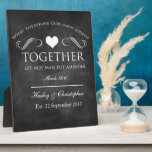 Christian Chalkboard Wedding Plaque<br><div class="desc">Bless a newly wed couple with this modern Christian gift plaque quoting Mark 19:6. This also makes a great anniversary gift.</div>