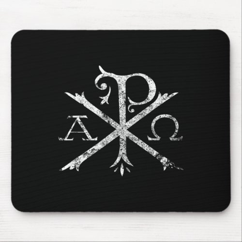 Christian Chi Rho Labarum Christogram Cross Faith  Mouse Pad