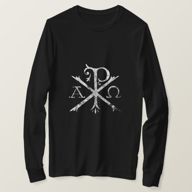 Christian Chi Rho T-Shirt Labarum Christogram Cros (Design Front)