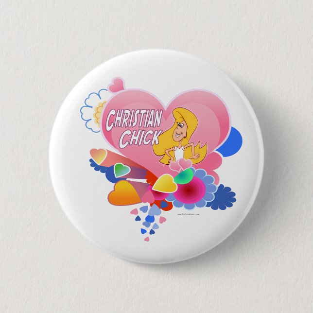 Christian Chick Pinback Button (Front)