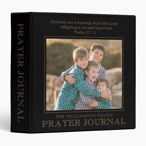 Christian Children Scripture Family Prayer Journal 3 Ring Binder