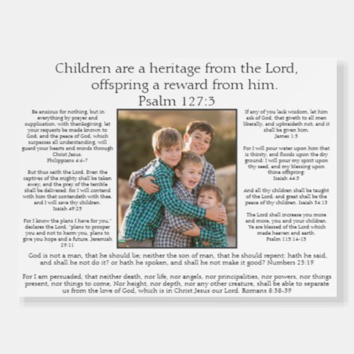 Christian Children Scriptures Foam Board