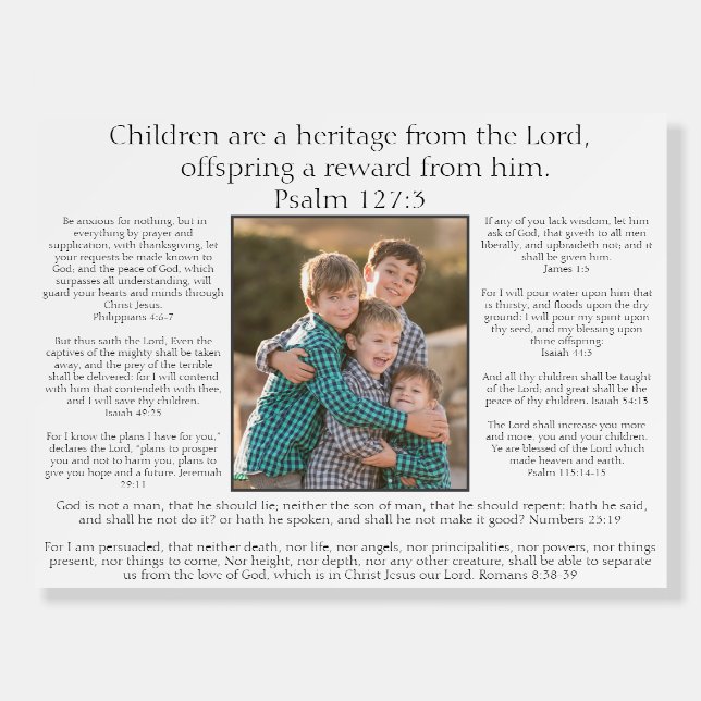 Christian Children Scriptures Foam Board (Front)