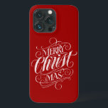 Christian Christ Christmas Chalkboard Calligraphy  iPhone 13 Pro Case<br><div class="desc">We say 'Merry Christmas' very often during the season, but sometimes we tend to forget where this greeting actually originates from. Here is a wonderfully elegant piece of custom hand lettering in the fashionable chalkboard look to give a gentle nudge back into the direction of Jesus. Professional calligraphy by Ivan...</div>