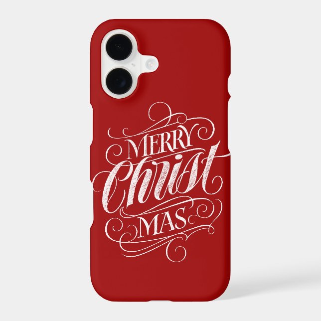 Christian Christ Christmas Chalkboard Calligraphy  Case-Mate iPhone Case (Back)