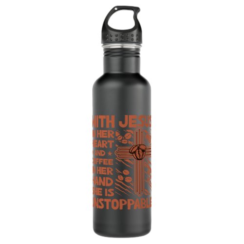 Christian Christ Gospel Design Jesus Son of God Qu Stainless Steel Water Bottle